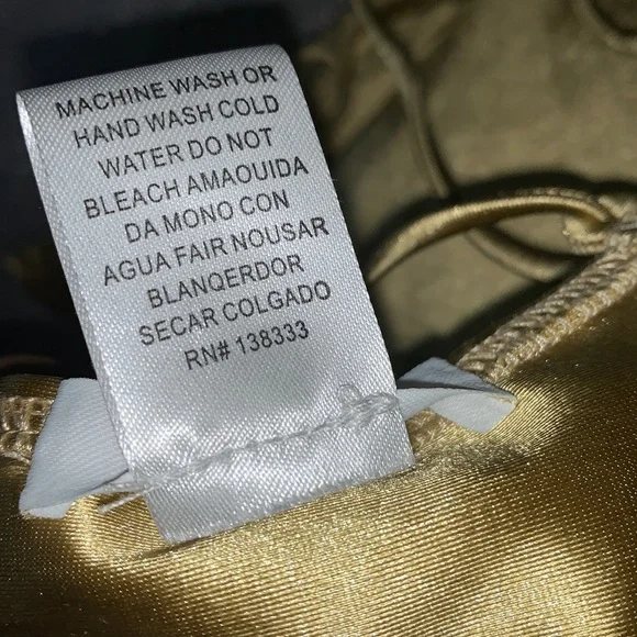 ‼️SOLD‼️ Better Be Metallic Gold Tie Back Crop Top Size Small for Women - Picture 6 of 10